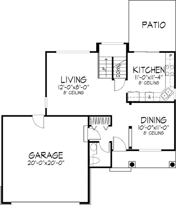 Home Plan - Country Floor Plan - Main Floor Plan #320-550