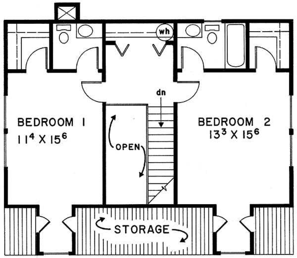 Home Plan - Contemporary Floor Plan - Upper Floor Plan #60-732