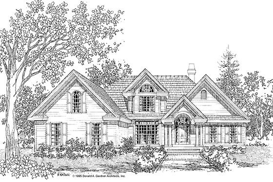 Exterior - Front Elevation 3 for Traditional House Plan #929-229 - 4 bed, 3 bath