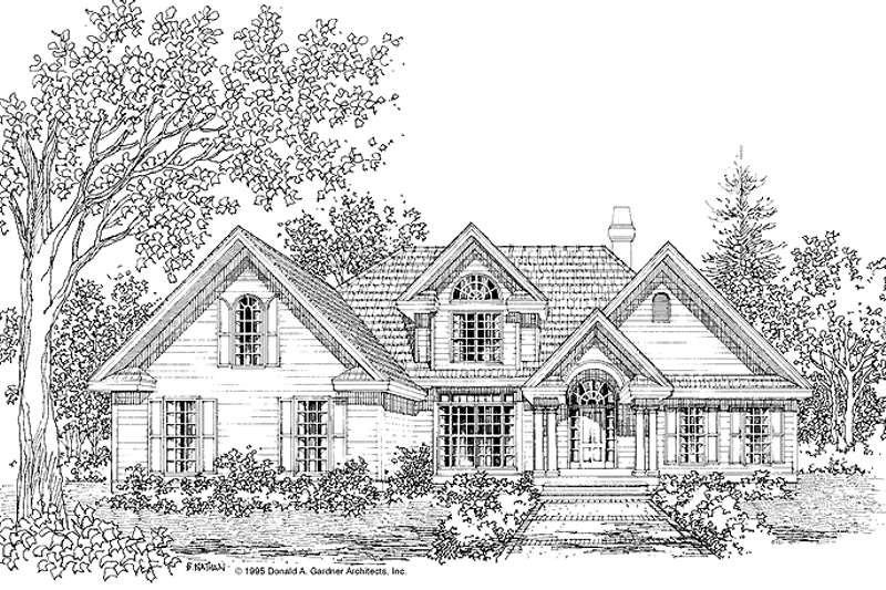 Architectural House Design - Exterior - Front Elevation 3 for Traditional House Plan #929-229 - 4 bed, 3 bath