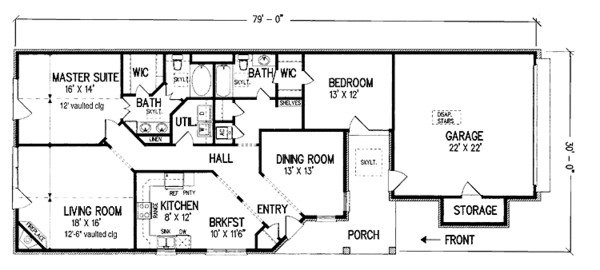 Dream House Plan - Traditional Floor Plan - Main Floor Plan #45-519