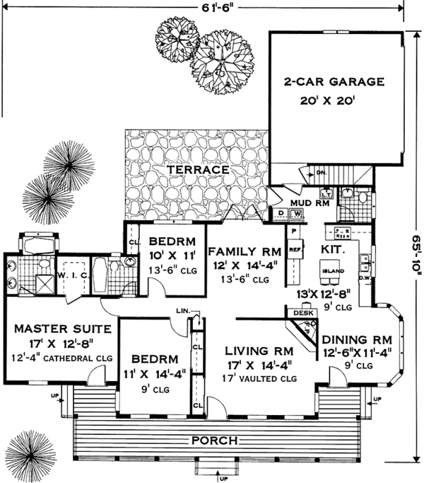 Architectural House Design - Classical Floor Plan - Main Floor Plan #3-289