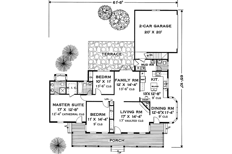 Dream House Plan - Floor Plan - Main Floor for Classical House Plan #3-289 - 3 bed, 2.5 bath