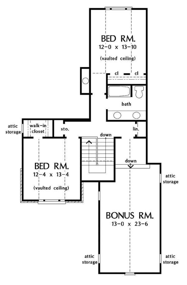 Architectural House Design - Country Floor Plan - Upper Floor Plan #929-636