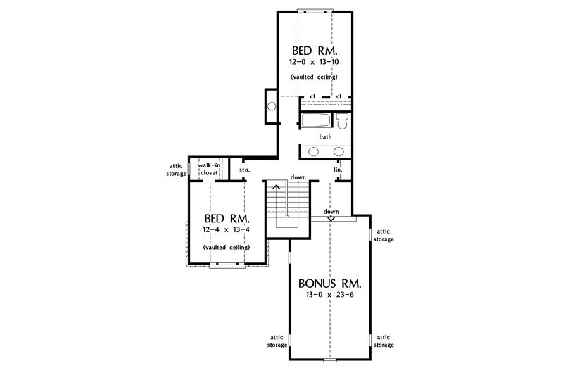 Home Plan - Floor Plan - Upper Floor for Country House Plan #929-636 - 3 bed, 2.5 bath