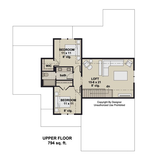 Dream House Plan - Craftsman Floor Plan - Upper Floor Plan #51-1414