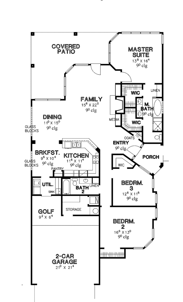 Home Plan - Mediterranean Floor Plan - Main Floor Plan #472-73