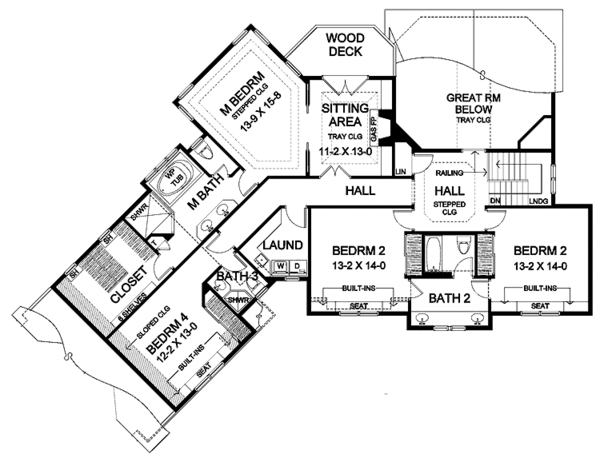 Home Plan - Country Floor Plan - Upper Floor Plan #328-353