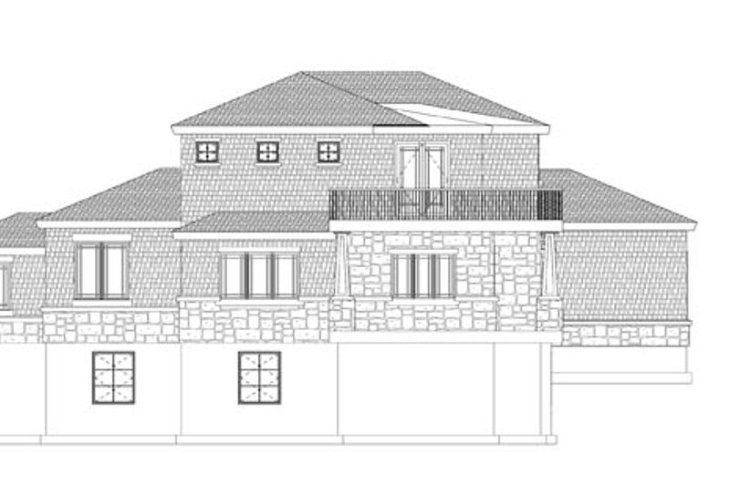 House Blueprint - Exterior - Rear Elevation for Prairie House Plan #937-1 - 4 bed, 2.5 bath