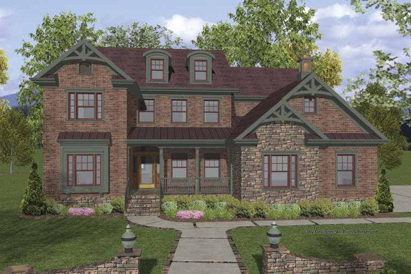Home Plan - Traditional Exterior - Front Elevation Plan #56-678