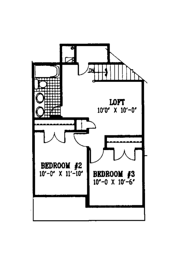 Architectural House Design - Traditional Floor Plan - Upper Floor Plan #953-109