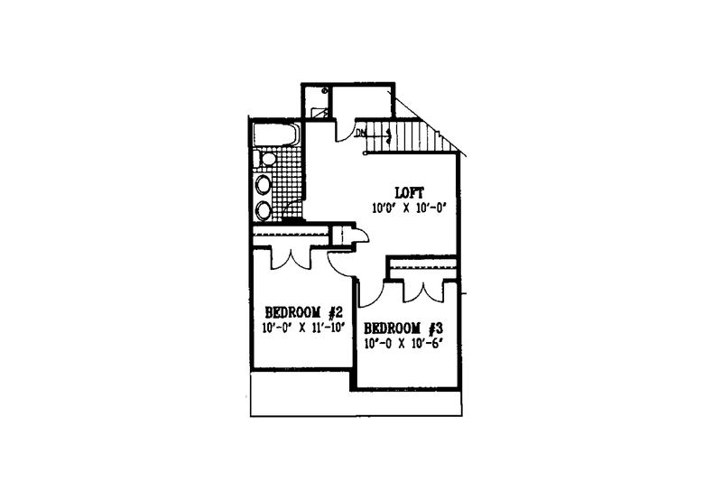 Architectural House Design - Floor Plan - Upper Floor for Traditional House Plan #953-109 - 3 bed, 2.5 bath