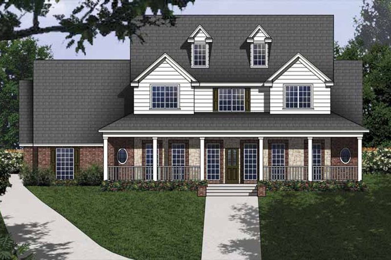 Home Plan - Country Exterior - Front Elevation Plan #62-152