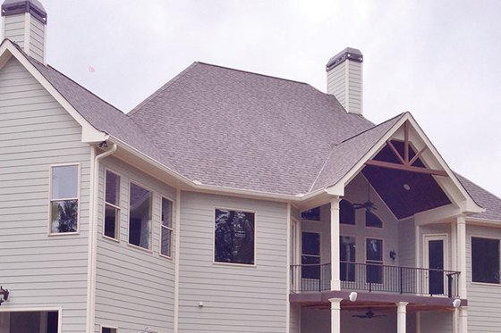 Exterior - Rear Elevation for European House Plan #437-70 - 4 bed, 5 bath