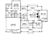 Country Style House Plan - 3 Beds 2 Baths 1677 Sq/Ft Plan #929-528 