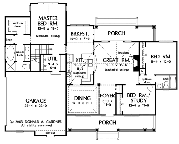 Architectural House Design - Country Floor Plan - Main Floor Plan #929-528
