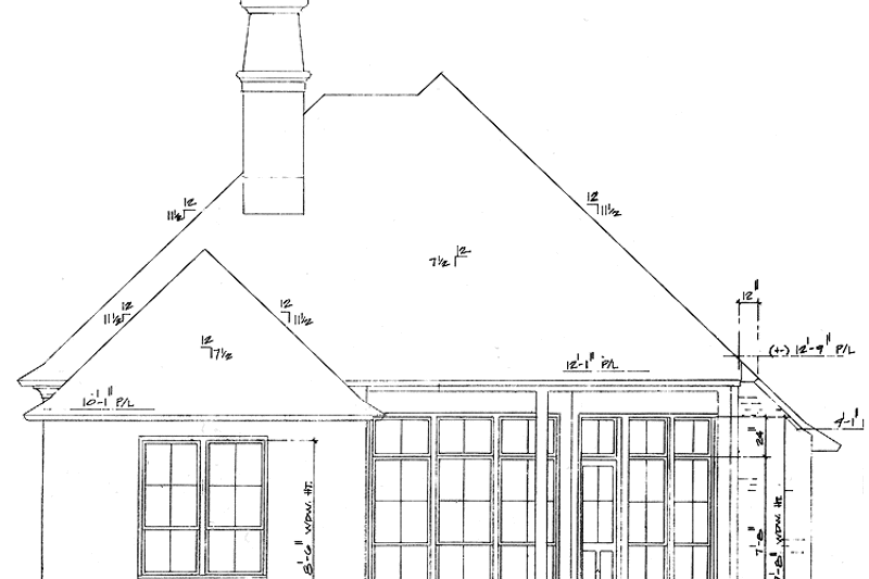Dream House Plan - Exterior - Rear Elevation for European House Plan #301-144 - 3 bed, 2.5 bath