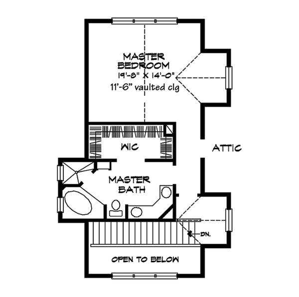 Architectural House Design - Country Floor Plan - Upper Floor Plan #140-166