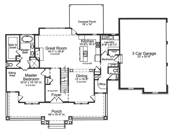 Traditional Floor Plan - Main Floor Plan #46-852