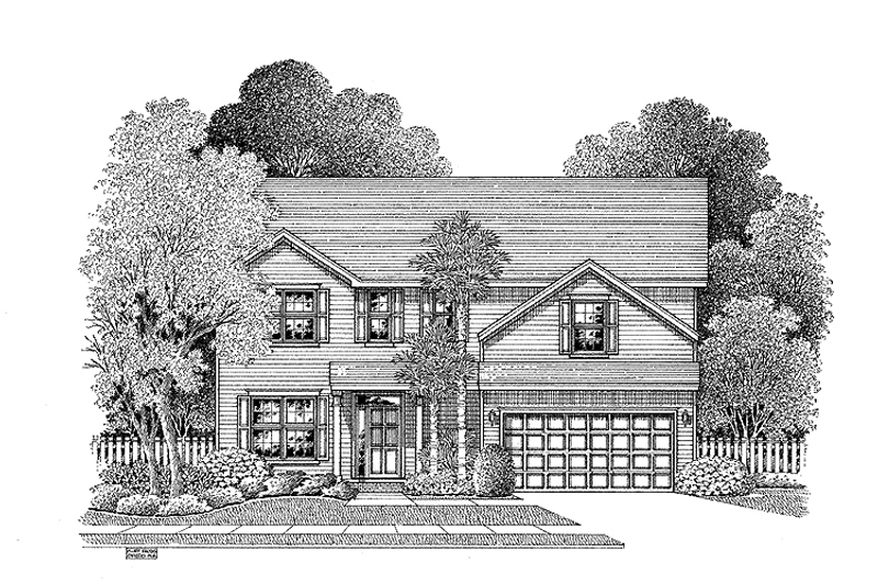 House Plan Design - Colonial Exterior - Front Elevation Plan #999-83