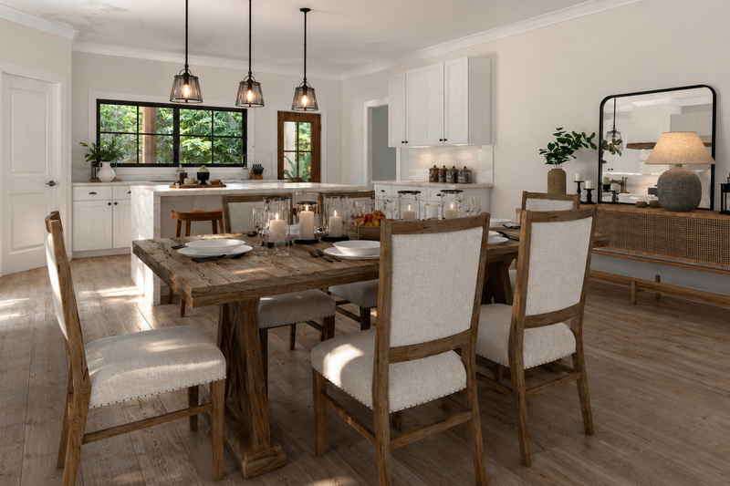 Architectural House Design - Interior - Dining Room for Barndominium House Plan #1117-49 - 4 bed, 3.5 bath
