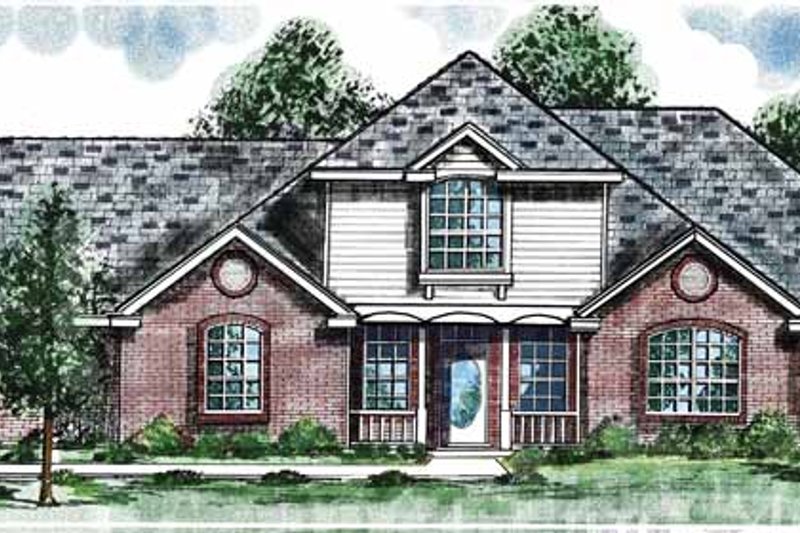 Architectural House Design - Traditional Exterior - Front Elevation Plan #52-261