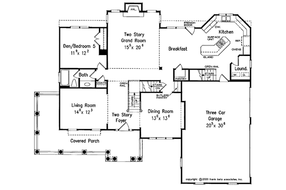 Floor Plan - Main Floor for Country House Plan #927-737 - 5 bed, 4 bath