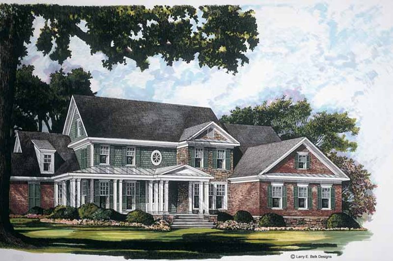 House Blueprint - Country Exterior - Front Elevation Plan #952-248