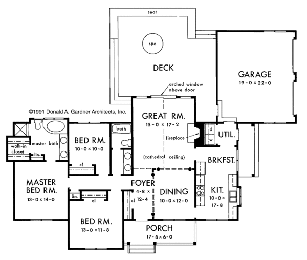 Dream House Plan - Country Floor Plan - Main Floor Plan #929-92