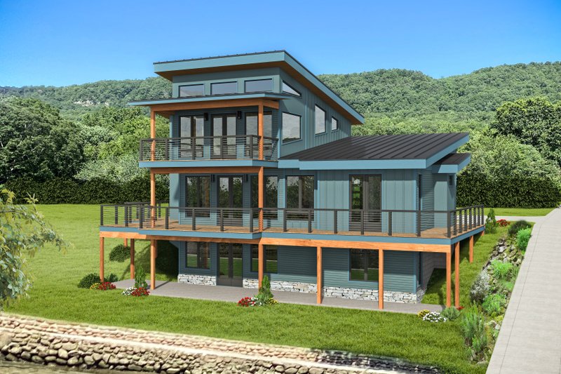 Dream House Plan - Exterior - Other Elevation for Contemporary House Plan #932-769 - 4 bed, 3 bath
