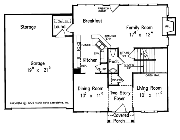 House Plan Design - Colonial Floor Plan - Main Floor Plan #927-136