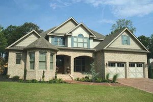 European Exterior - Front Elevation Plan #17-2306