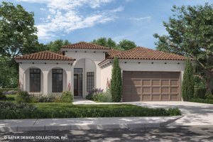 House Blueprint - Mediterranean Exterior - Front Elevation Plan #930-493