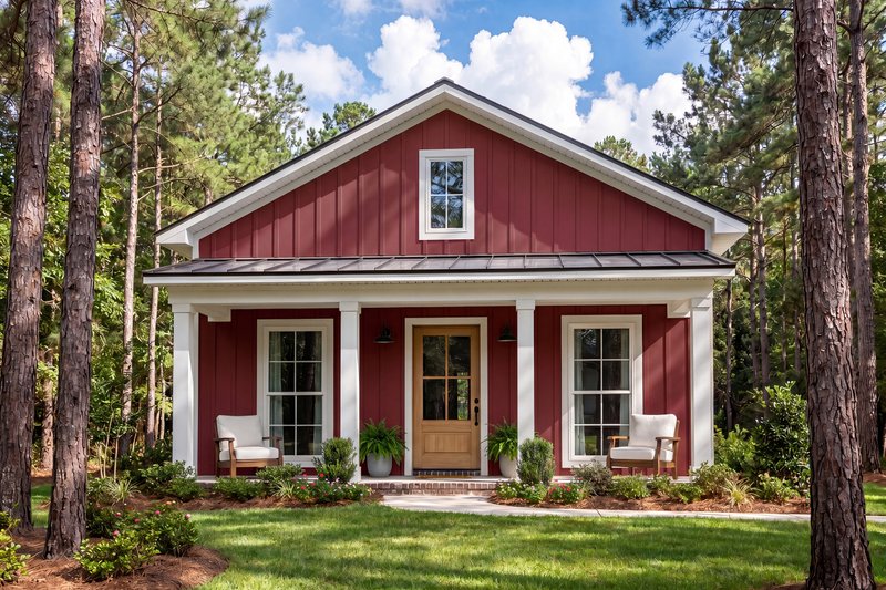 House Plan Design - Exterior - Front Elevation 5 for Farmhouse House Plan #430-257 - 1 bed, 1 bath