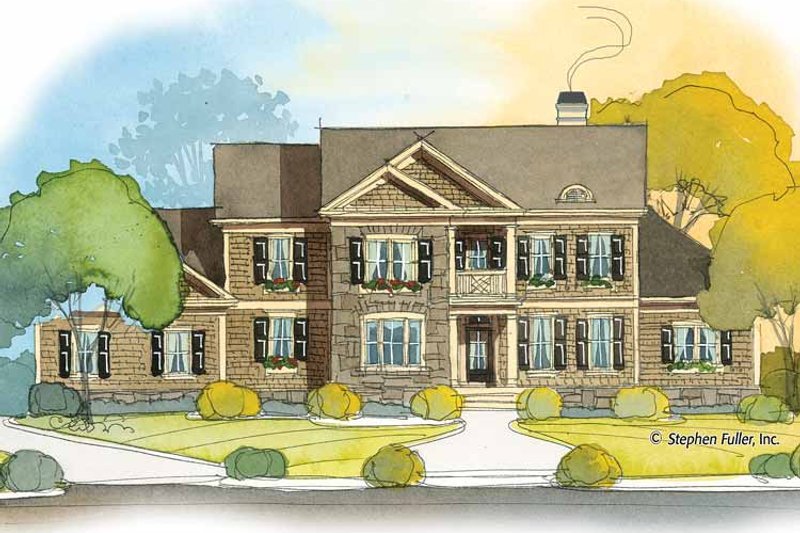 Dream House Plan - Exterior - Front Elevation 3 for Colonial House Plan #429-391 - 4 bed, 4.5 bath