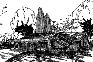 Prairie Exterior - Front Elevation Plan #60-921