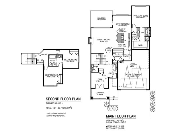 Architectural House Design - Floor Plan - Main Floor for Craftsman House Plan #1100-178 - 3 bed, 2.5 bath