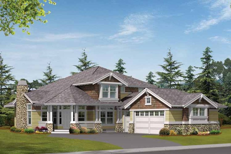 Home Plan - Exterior - Front Elevation 3 for Craftsman House Plan #132-318 - 3 bed, 2.5 bath
