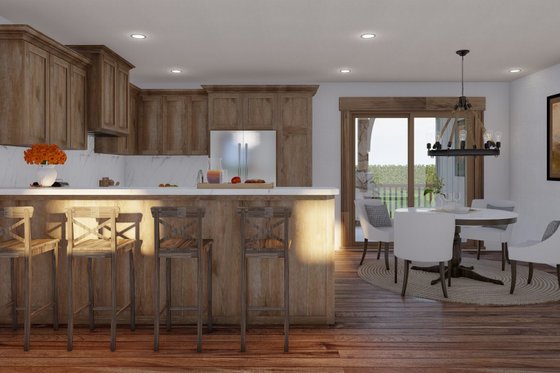 Interior - Kitchen for Cabin House Plan #923-416 - 3 bed, 2 bath