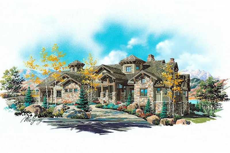 Architectural House Design - Craftsman Exterior - Front Elevation Plan #5-443
