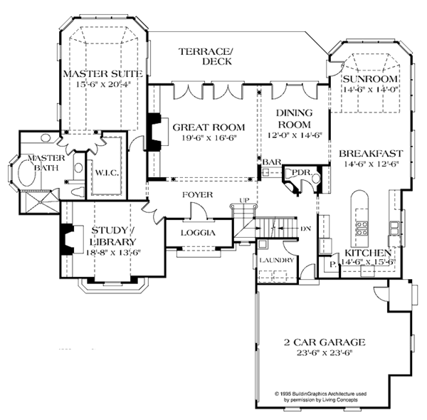 Home Plan - Traditional Floor Plan - Main Floor Plan #453-409