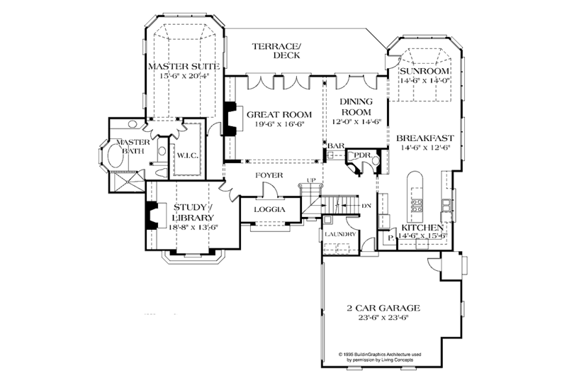 Dream House Plan - Floor Plan - Main Floor for Traditional House Plan #453-409 - 4 bed, 3.5 bath