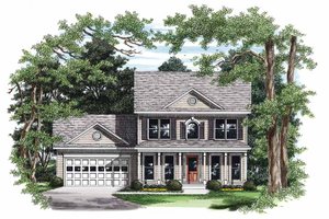 Colonial Exterior - Front Elevation Plan #927-338