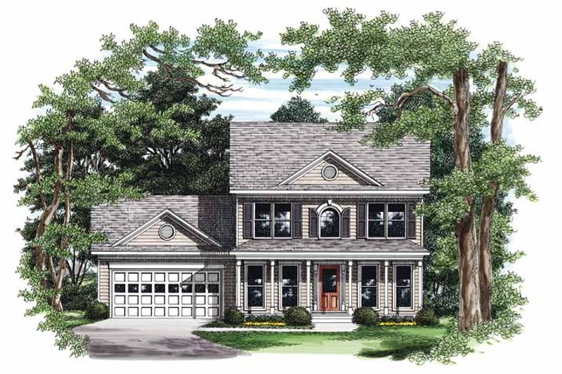 Architectural House Design - Colonial Exterior - Front Elevation Plan #927-338