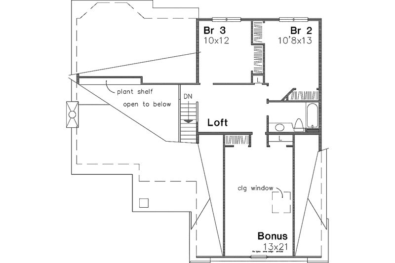 Home Plan - Floor Plan - Upper Floor for Traditional House Plan #320-528 - 3 bed, 3 bath