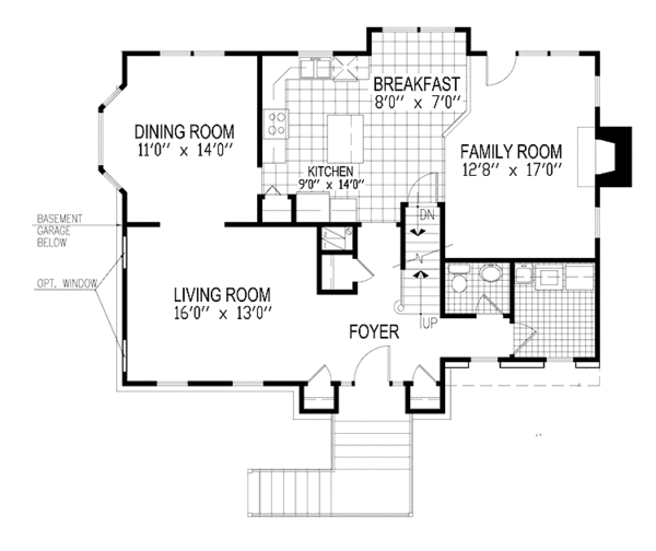 House Plan Design - European Floor Plan - Main Floor Plan #953-81