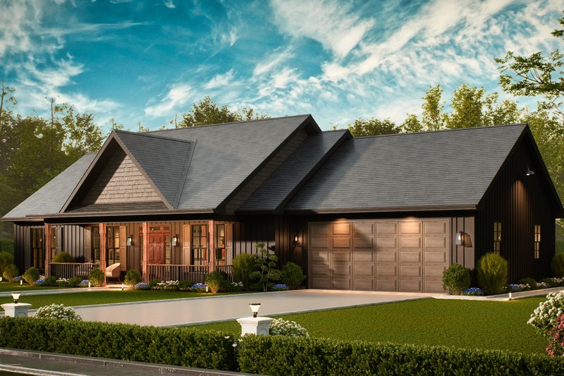 Home Plan - Exterior - Front Elevation 3 for Traditional House Plan #54-638 - 3 bed, 2 bath