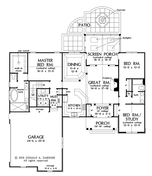 Architectural House Design - Ranch Floor Plan - Main Floor Plan #929-1002