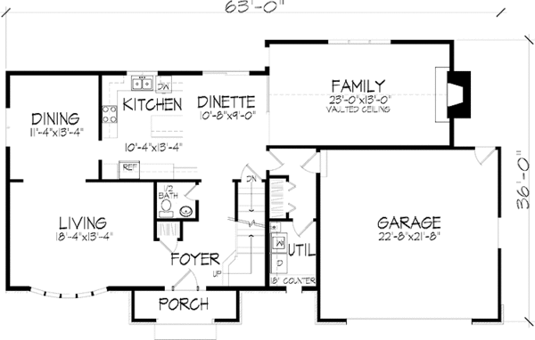 Dream House Plan - Traditional Floor Plan - Main Floor Plan #51-865