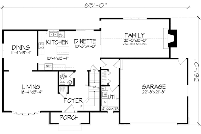 Dream House Plan - Floor Plan - Main Floor for Traditional House Plan #51-865 - 4 bed, 2.5 bath